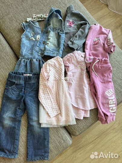 Вещи пакетом на девочку от 9-1,5 лет 86-92