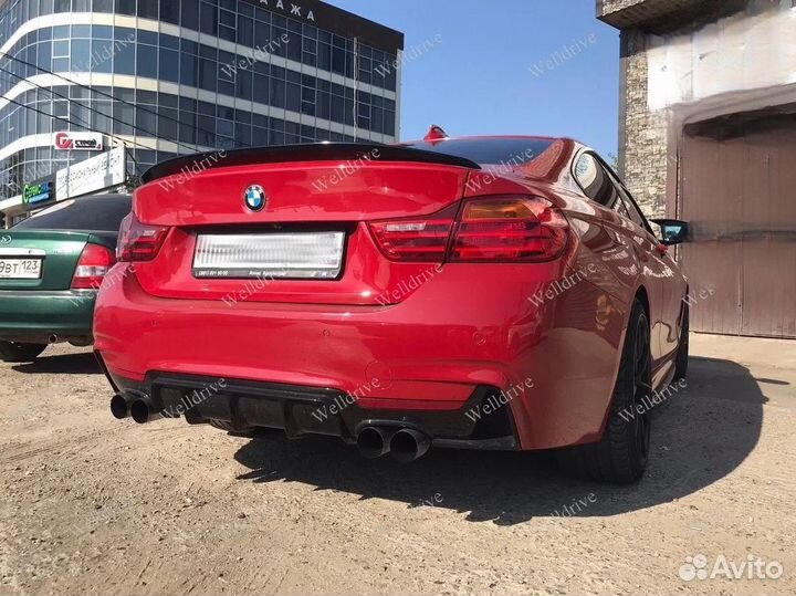 Спойлер BMW 4 F32 2D M-Performance черный глянец