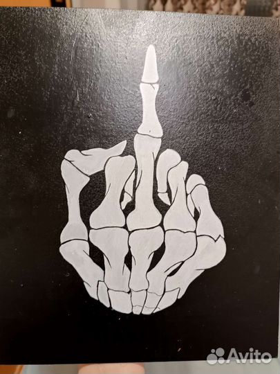 Картина акрилом на холсте на картоне