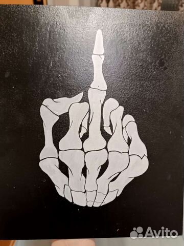 Картина акрилом на холсте на картоне