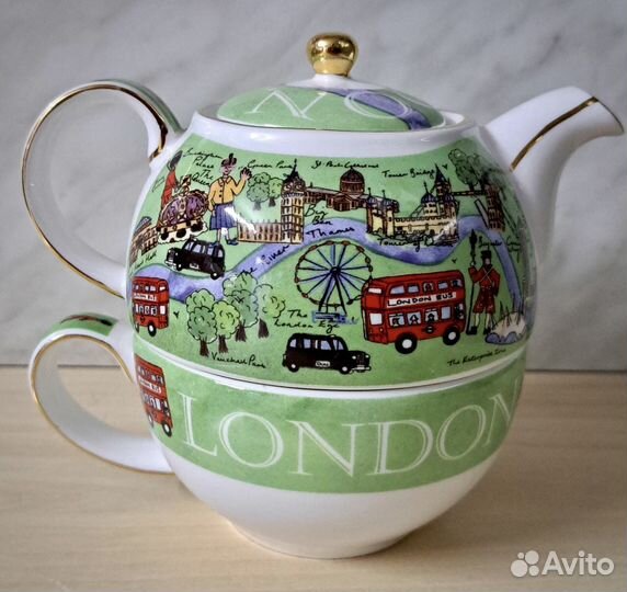 Чайник с Чашкой Sadler Англия Фарфор