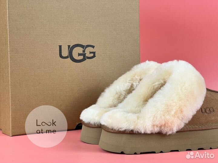 Угги женские тапочки Ugg Slippers Scuffette Platfo