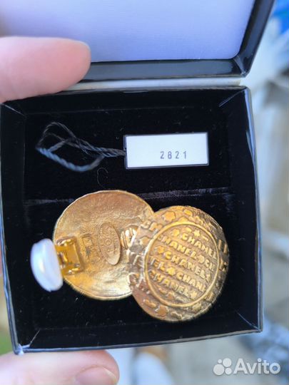 Винтажные клипсы Chanel оригинал