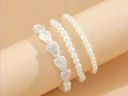 Браслет на ногу жемчужный 3 штуки с доставкой, Белорецк