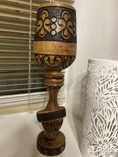 Кубок резной дерево