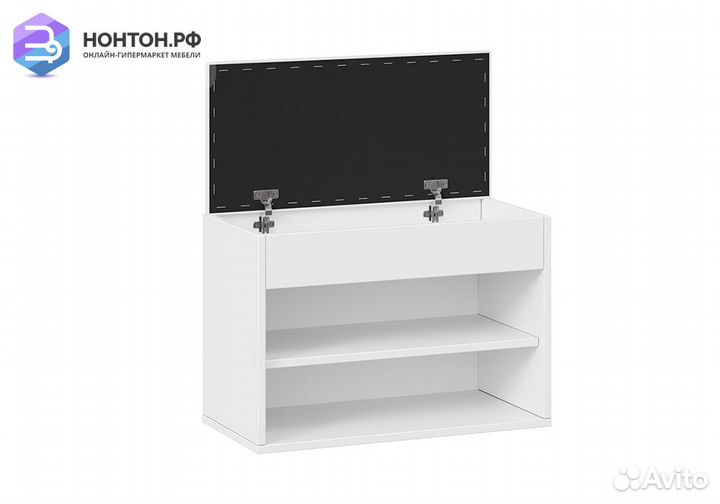 Тумба для обуви Лайт тип 1 белый глянец