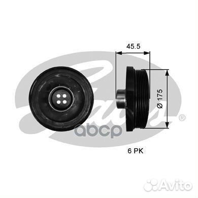 Шкив коленвала BMW E90/F10/F11/F25 N47 TVD1136