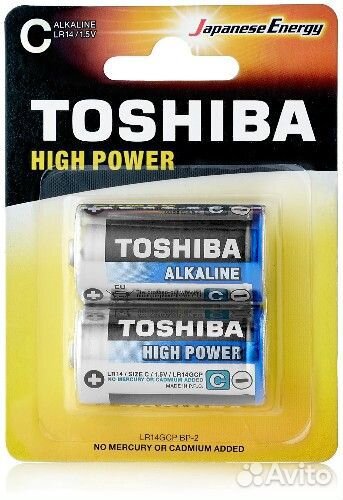 Батарея Toshiba LR14 2 шт