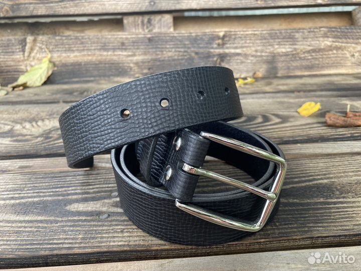 Мужской кожаный ремень ручной работы