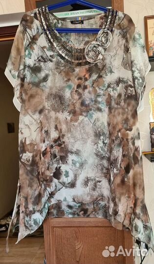 Летняя женская блуза 56 размер