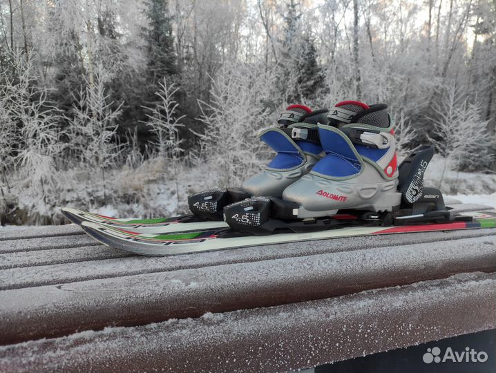 Горные лыжи детские 70 Elan с ботинками