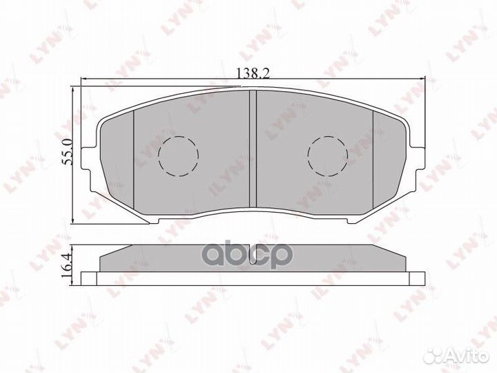 Колодки тормозные дисковые перед BD7302 LYN