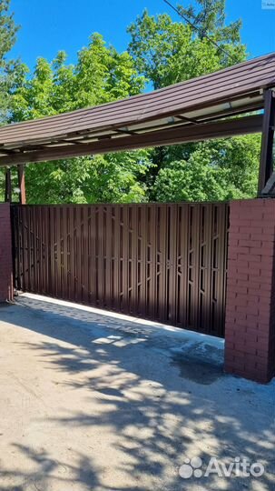 Откатные ворота+установка