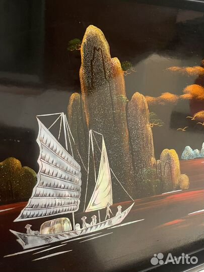 Поднос китайский деревянный