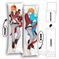 Дакимакура Тарталья 120см/ Подушка обнимашка