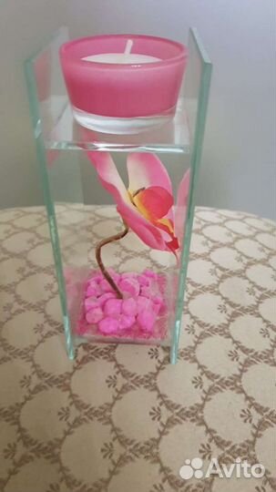 Подсвечник орхидея 17 см