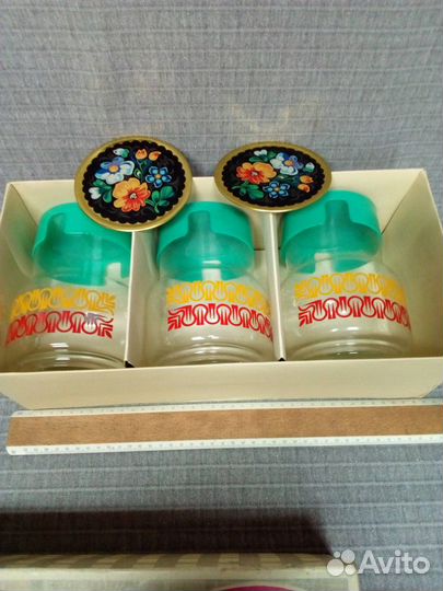 Винтаж СССР. Набор банок. Стекло