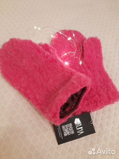 Варежки из эко-меха (шерсть нат.)