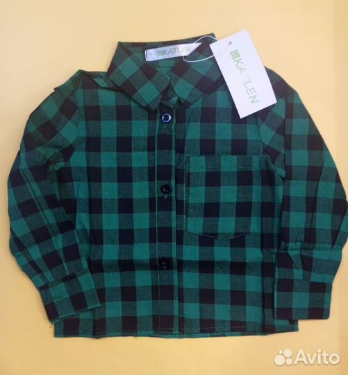 Рубашка, штаны новые 86-92