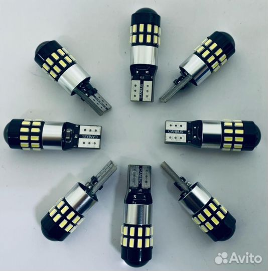 Автомобильная лампа T10 б/цок 30SMD w5w с линзой