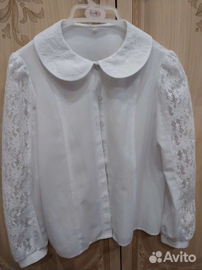 Блузка белая школьная 146