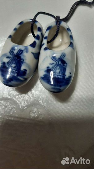 Сувенирные,фарфоровые башмачки (кломпы)