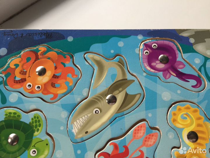 Деревянная игра магнитная рыбалка Мелисса