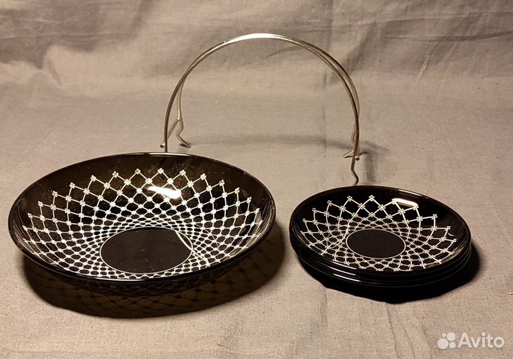 Набор конфетница и креманки или икорницы СССР