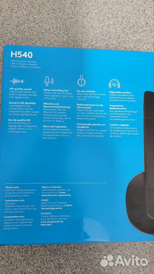 Компьютерная гарнитура logitech h540 наушники