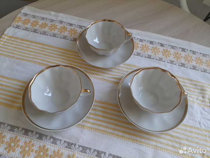 Три чайные пары Дулёво СССР