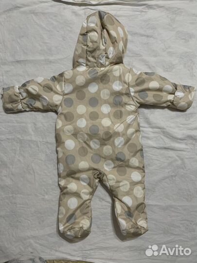 Демисезонный комбинезон детский, бежевый (74)
