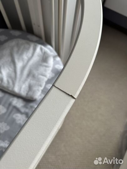 Детская кроватка круглая овальная