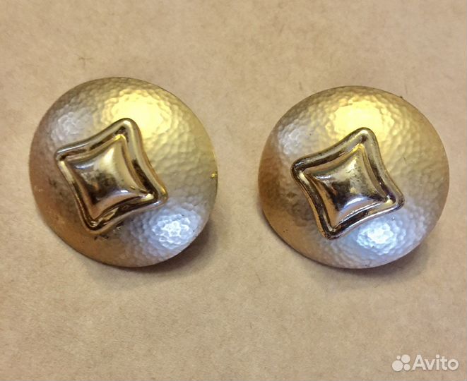 Клипсы серьги винтаж Лондон Париж
