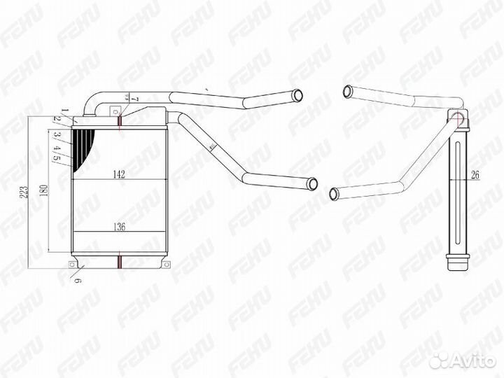 FRH1033 Радиатор отопителя