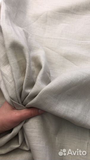 Отрез ткани лен натуральный 100 проц