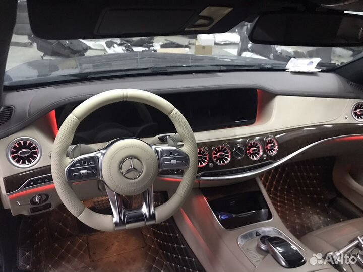 Руль w222 бежевый оригинал mercedes amg