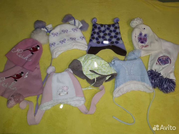 Шапки на девочку от 2 до 7 лет