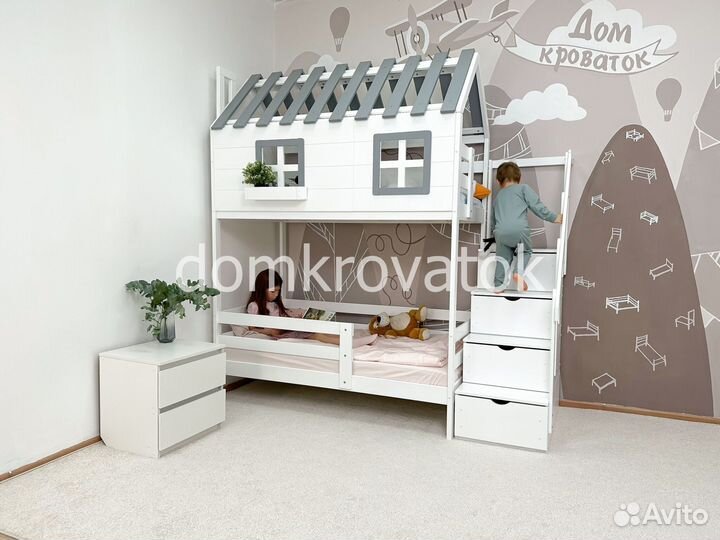 Детская двухъярусная кровать Замок