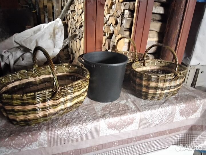 Корзина плетеная для грибов
