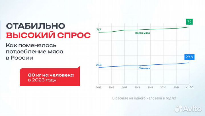 Масштабное производство мяса