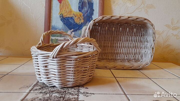 Корзинки для кухни из бумажной лозы