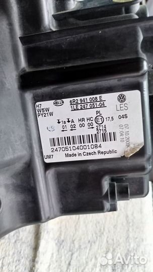 Фара передняя правая volkswagen polo оригинал