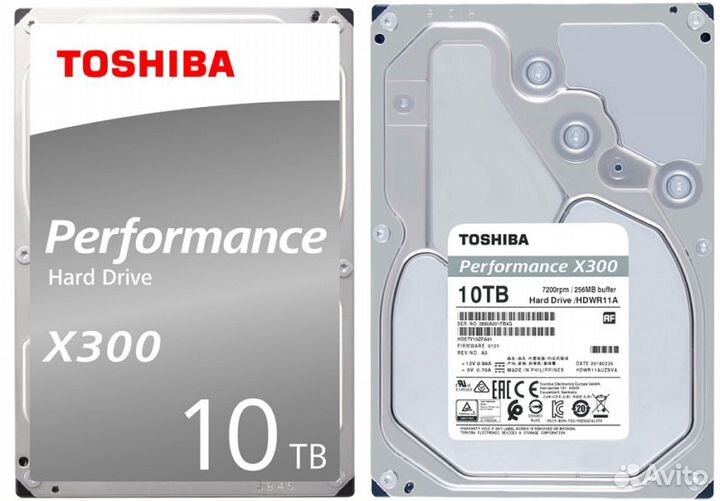 Жесткий диск Toshiba X300 Performance, 10Tb, 3.5