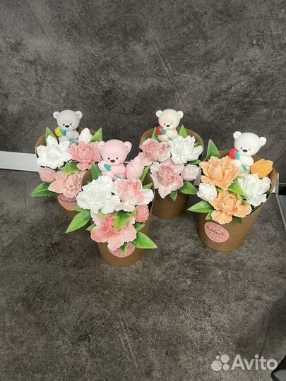 Мини букеты из мыла