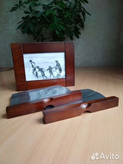 Шкатулка альбом для фотографий деревянная новая