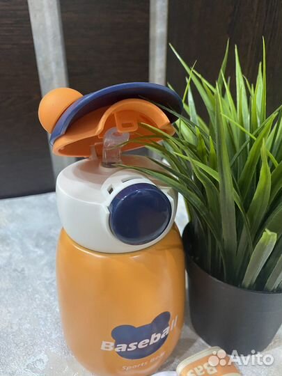 Детский термос с трубочкой. Новый. 450 мл