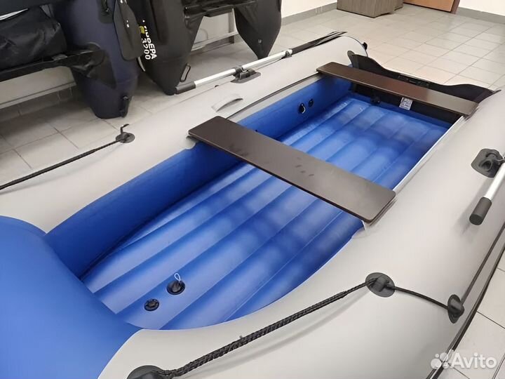Лодка пвх Stormline Classic Air 380 серо-синяя