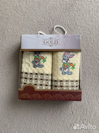 Полотенца кухонные вафельные детские набор 2 шт