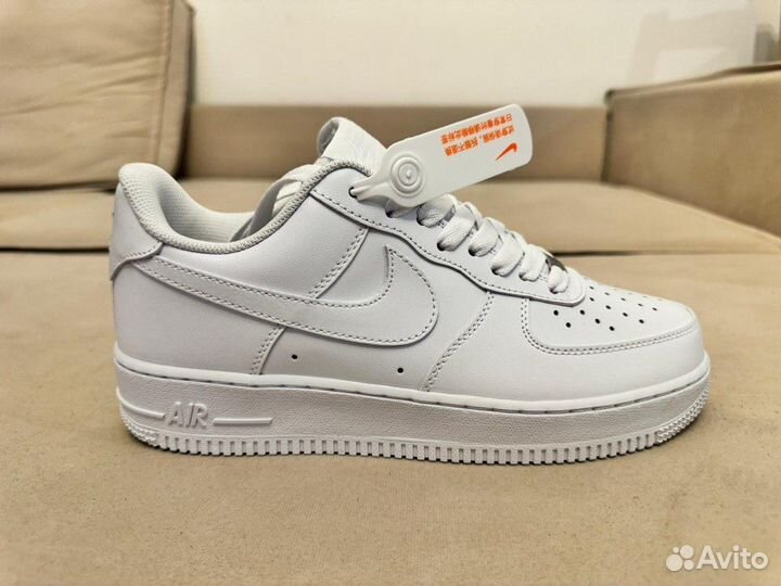 Мужские кроссовки nike air force 1 белые