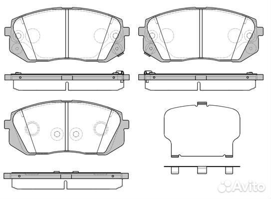 Колодки тормозные hyundai sonata 14- перед. 130